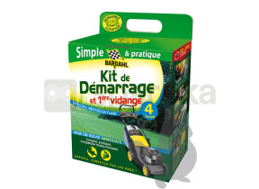 Bardahl kit de arranque universal a 4 tempos para cortadores de relva, composto por: 1 seringa de drenagem, 2 latas de óleo a 4 tempos 0,6 l, 1 aditivo estabilizador de combustível 250 ml. 8309143