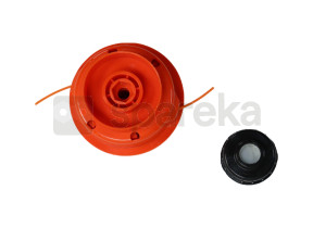 Cabeça de rosca de nylon tap-n-go 2 roscas adaptáveis para stihl wacker desde 2008. substitui o original 4006 -710- 2106. 16 mm hexagonal com porca m8 x 1,25 d, pode ser utilizado nos fs38, fs40, fs45, fs50, fs50c-e, fse60, fse71 e fse81. 1602948