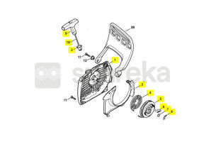 Caixa do ventilador + lançador 1141-080-2101