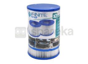 Cartuchos filtrantes para infinite®spa - 80 folhas, espessura do papel 0,30mm \ 80g/m², permeabilidade ao ar 2000l/m² - h10 x ø6/10 cm - 2 x 7505537