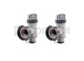 Conjunto de 2 válvulas de intercepção de piscina intex 38 mm 25010