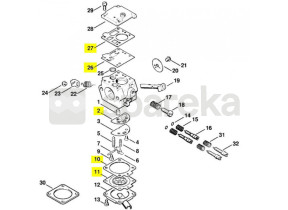 Conjunto de gaxeta do carburador 1119-007-1062