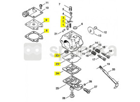 Conjunto de peças para carburador 1121-007-1062