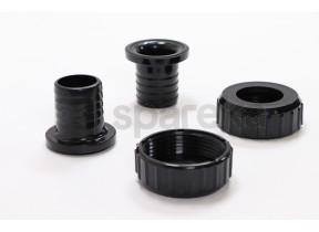 Encaixe ranhurado ø 38mm preto + vedante + porca para piscina tp 25-35-50-75-120-150 7534014