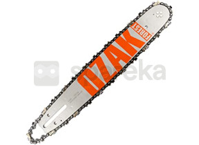 Guia OZAKI ZKZA30 + corrente de accionamento 3/8 de baixa pro .050 (1,3mm) 45 ( E45 ). Substitui a Guia Oregon 120SPEA041.