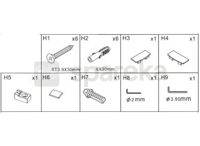 Nerea italian wall - kit de peças de reposição 085NERWISP