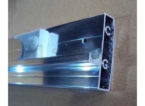 Perfil de calha de alumínio para porta de chuveiro quadrada 221DA006