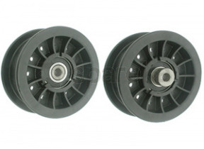 Polia de resina de ranhura plana sobre rolamento adequado para HONDA, HUSQVARNA, JOHN DEERE, MURRAY, STIGA. substitui o original: 80255-Y09-003, 506 79 32-02, GX20287, 091179, 690409, 690409MA, 91179, 1134-4686-01, 1136-0289-01. Ø: ext: 85mm, int: 16,67mm