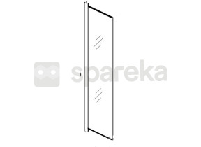 Quad painel de vidro transparente fixo prata 80 032QUAD203S1FGP