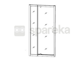 Quad porta pivô transparente prata (98-122) 032QUAD212S3CPD