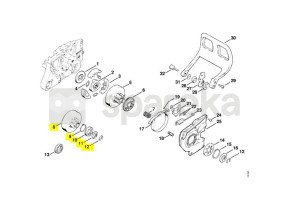 Roda dentada de anel 3/8 7 dts 1119-007-1003