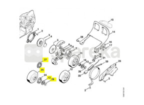 Roda dentada de anel conjunto 3/8 8 dts 1124-007-1025