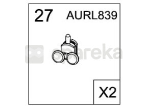 Roda única de 23mm com corpo plástico com botão x4 AURL839