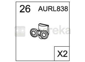 Rolador preto double 23mm x4 AURL838