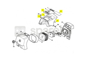 Tampa do motor ms 650 1122-080-1609