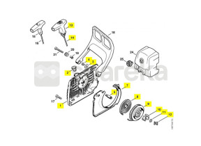 Ventilador e carcaça do lançador 1135-080-2102